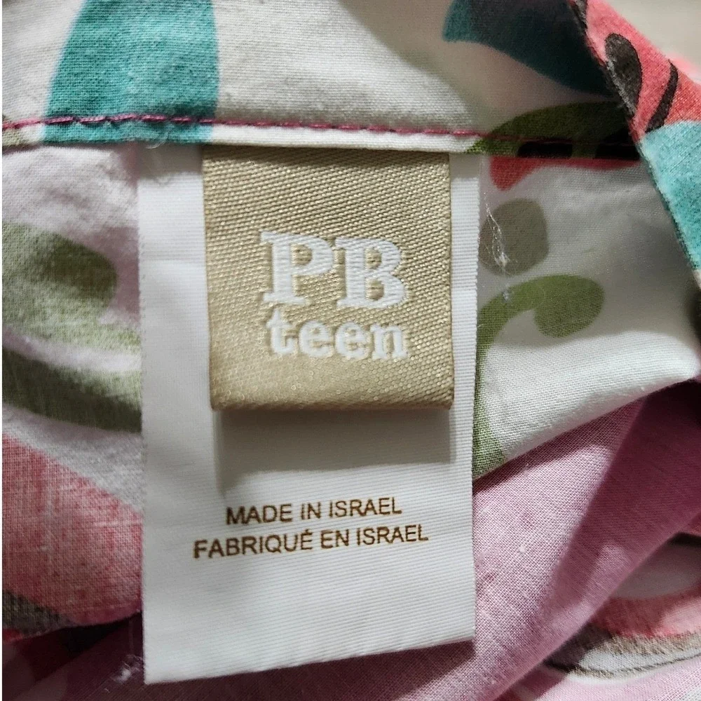Pottery‎ Barn Retro Paisley Standard Pillow Shams Set of 2 Pink Teal Floral